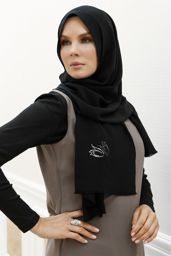Picture of Black silk shawl