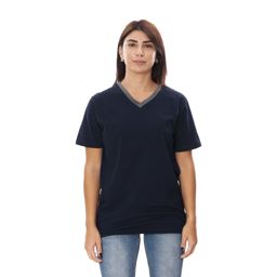 Picture of Navy blue work T-shirt with a V-neck