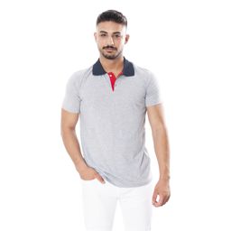 Picture of Gray work T-shirt with a shirt collar