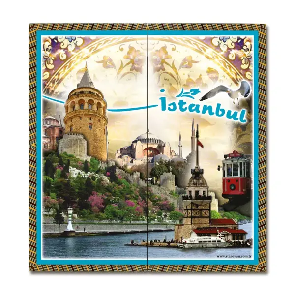 Turistik İstanbul Damasız Tavla 1020548 resmi