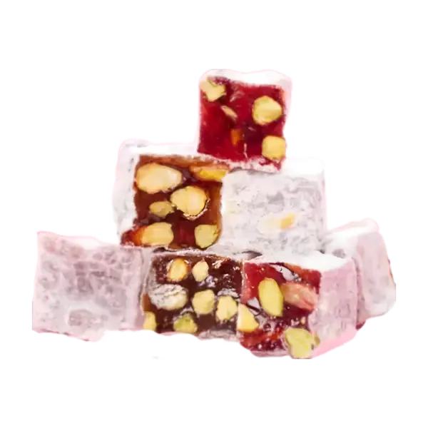 Picture of Pomegranate Flavored  Turkish Delight With Pistachio 200 gr
